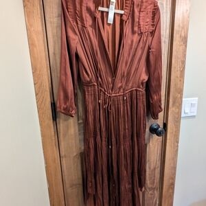 Chico's Long Sleeve Rust Dress